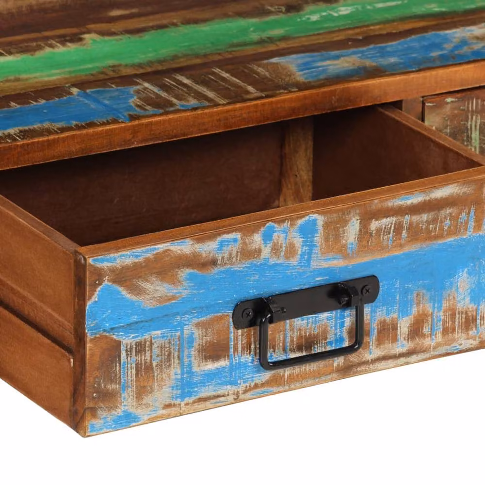 Berkfield Home Industrial TV Cabinet in Brown Reclaimed Solid Wood, W/D/H: 120 x 30 x 45 cm – 3