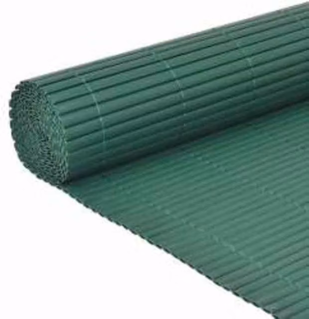 Berkfield Home Durable Double-Sided Green PVC Garden Fence Strip, H: 110 cm, W: 400 cm