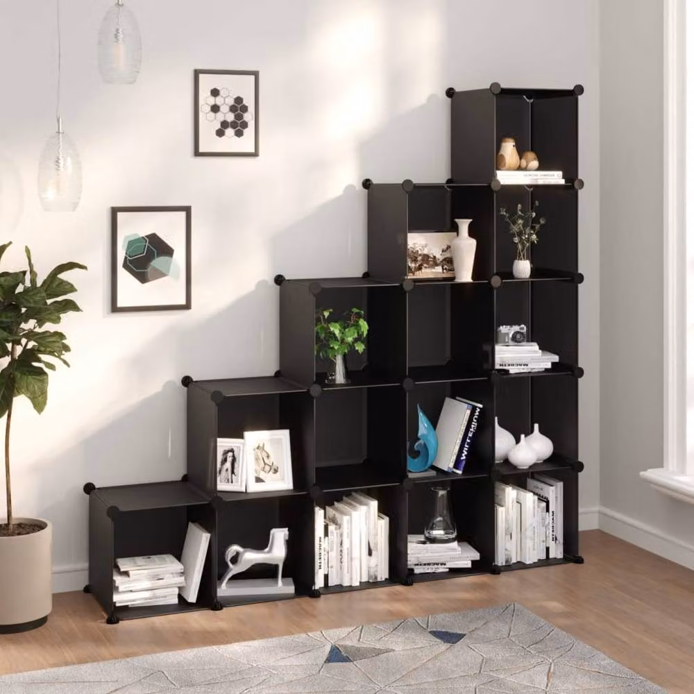 Berkfield Home 15 Cube Storage Organiser in Black – 2