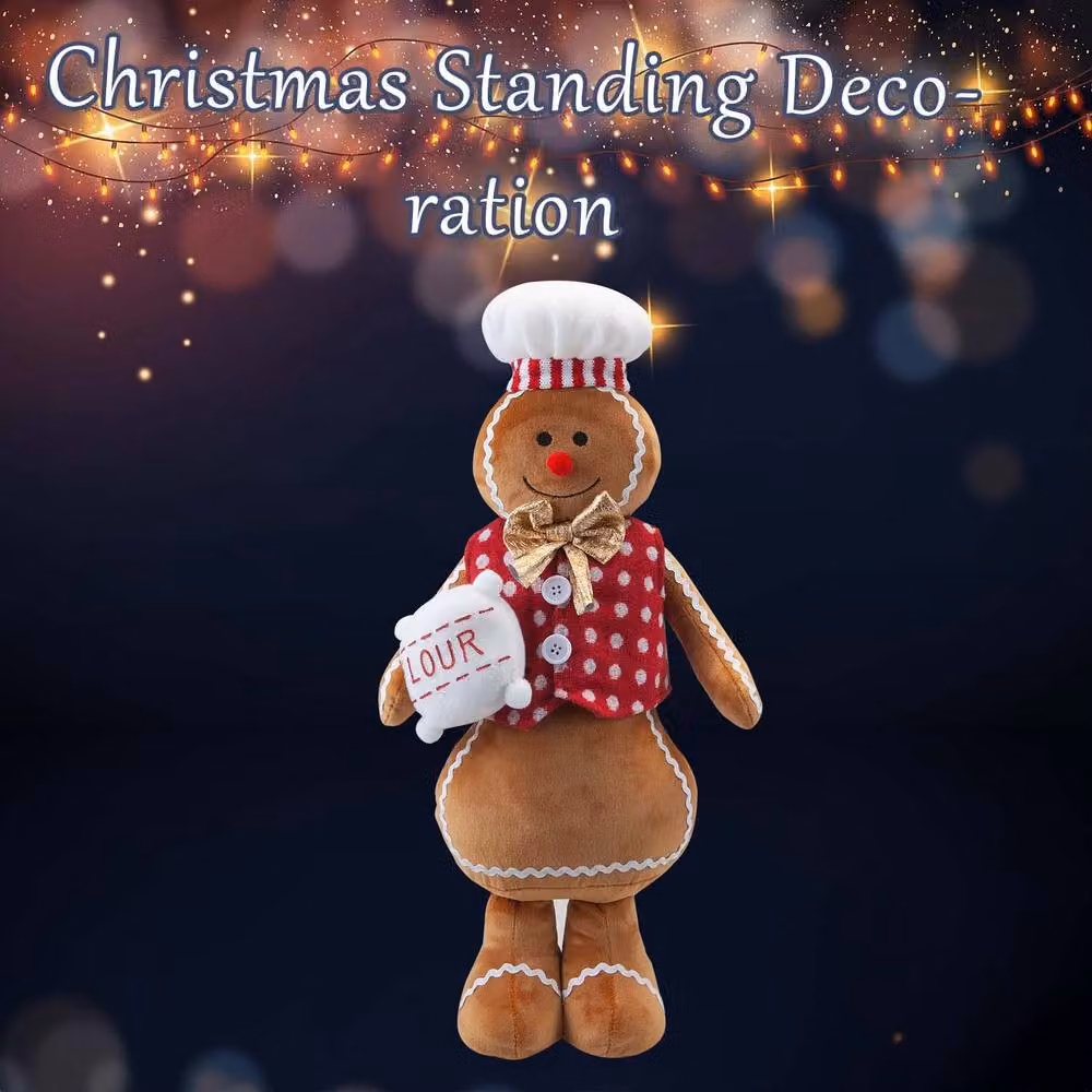 VFM e-Store Christmas Gingerbread Man Decoration in Red and White, W/H: 48 x 27 cm – 3