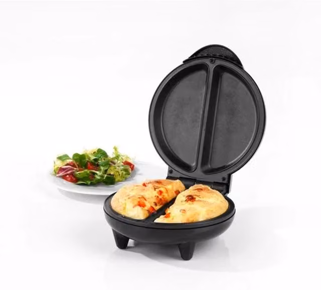 Salter Dual Egg Omelette Maker 750W Non Stick in Silver