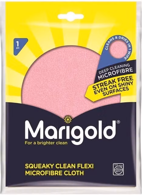 Marigold Squeaky Clean Flexi Microfibre Cloth in Multicolour and Pink – 1