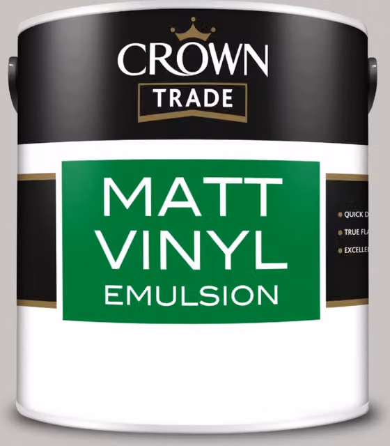 Crown Trade Matt Vinyl Dispersion Paint in Cloudburst Multicolour, 2.5 l