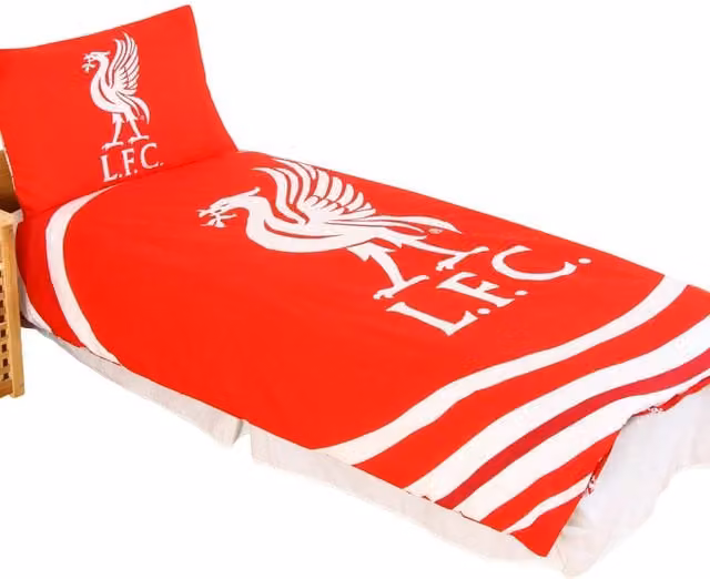 Liverpool FC Duvet Cover and Pillowcase Set, Red, W/D/H: 135 x 200 cm and 50 x 75 cm