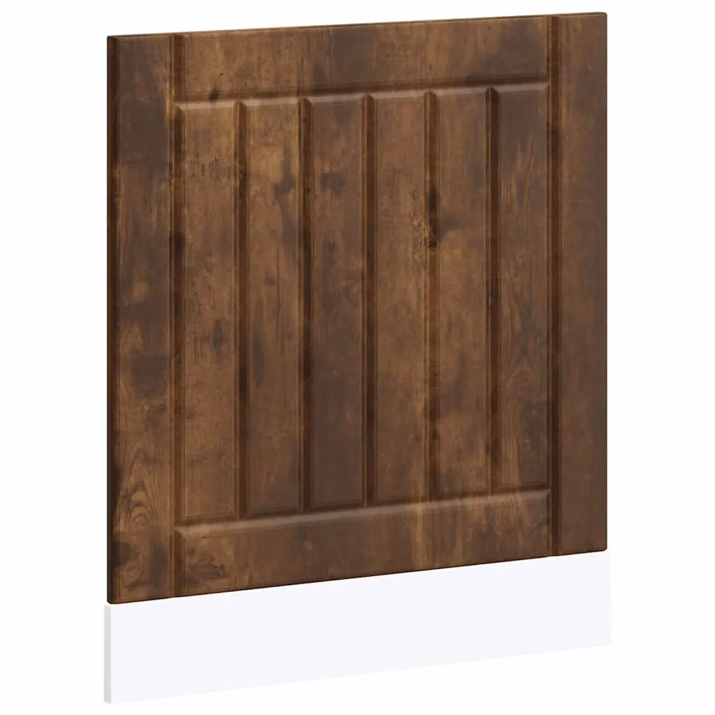 Berkfield Home Lucca Dishwasher Panel in Smoked Oak Brown Engineered Wood – 2