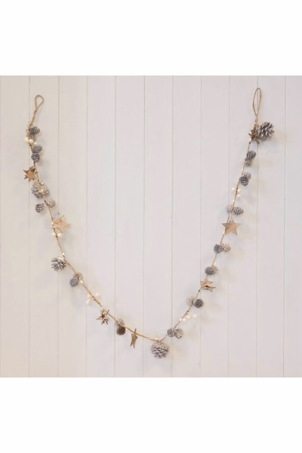 KDMD Multicolour Subtle LED Christmas Garland in Beige with Star Detail – 2