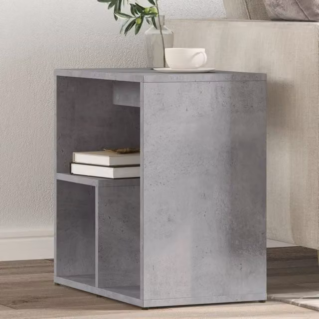 Berkfield Home Set of 2 Modern Grey Side Tables, W/D/H: 50 x 30 x 50 cm