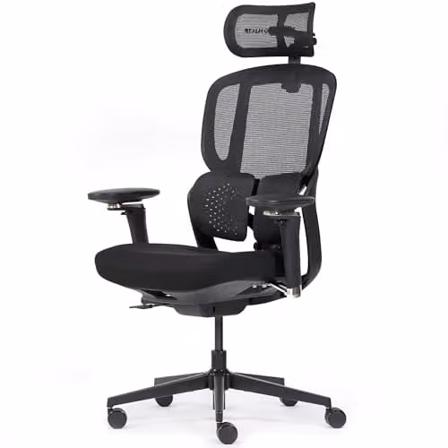 Realm of Thrones Ergonomic Mesh Office Chair in Black for Professionals and Home Office, W/D/H: 120 x 62.98 x 66 cm – 7