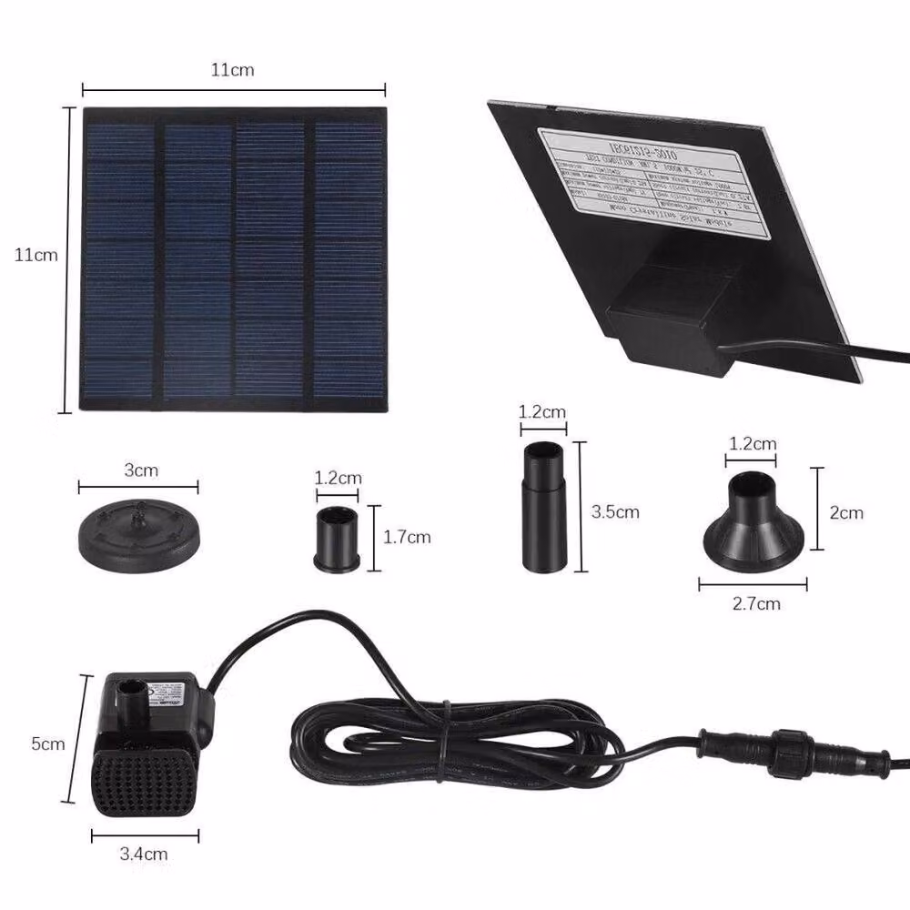 KORVIXA Solar Pond Pump Kit Submersible Fountain for Garden Water Features, Black – 3