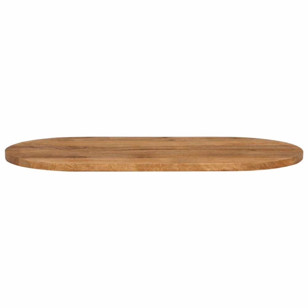 Berkfield Home Oval Solid Mango Wood Table Top, Brown, W: 90 cm, D: 40 cm, H: 3.8 cm – 2