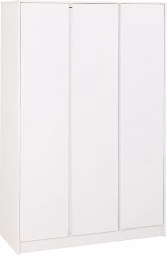Seconique Malvern 3 Door Triple Wardrobe in White