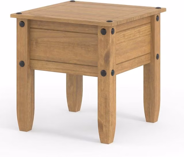 Core Products Corona Rustic Waxed Pine Wooden Lamp Table – 2
