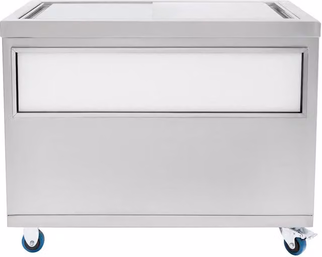 Monstershop Mobile Ice Cart in Silver, Width: 100 cm – 1