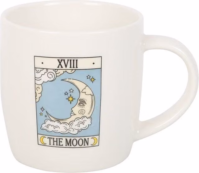 Something Different Tarot The Moon Ceramic Mug in White