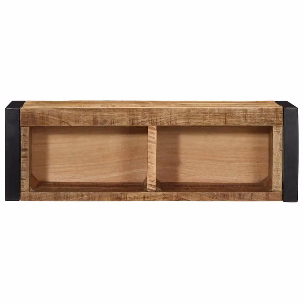 Berkfield Home Rustic Mango Wood TV Cabinet in Brown, W/D/H: 80 x 30 x 25 cm – 2