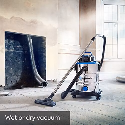 Vacmaster Power 30 Wet and Dry Vacuum Cleaner with Power Take Off, 30L, Silver – 2