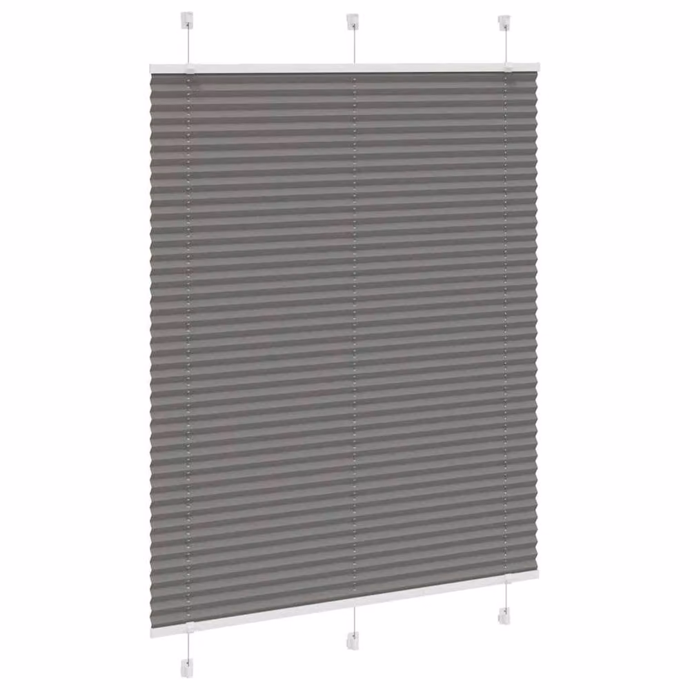 Berkfield Home Single Pleat Fabric Blind in Anthracite Grey, W: 105 cm, H: 100 cm – 3