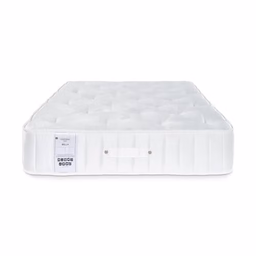 RestRelax Sleep Bella 1000 Pocket Wool and Silk Mattress, Medium Tension, White, W/D/H: 150 x 200 x 25 cm – 1