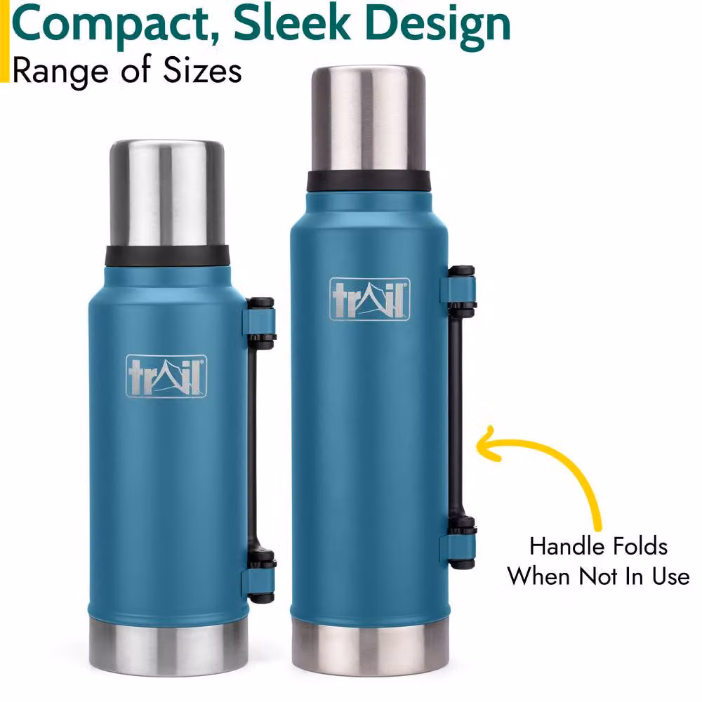Trail Petrol Stainless Steel Outdoor Leisure Vacuum Flask with Handle, 1000-1300ml – 5