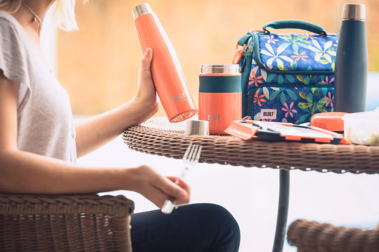 Built Vacuum Insulated Stainless Steel Leakproof Water Bottle, 540 ml, Orange – 6