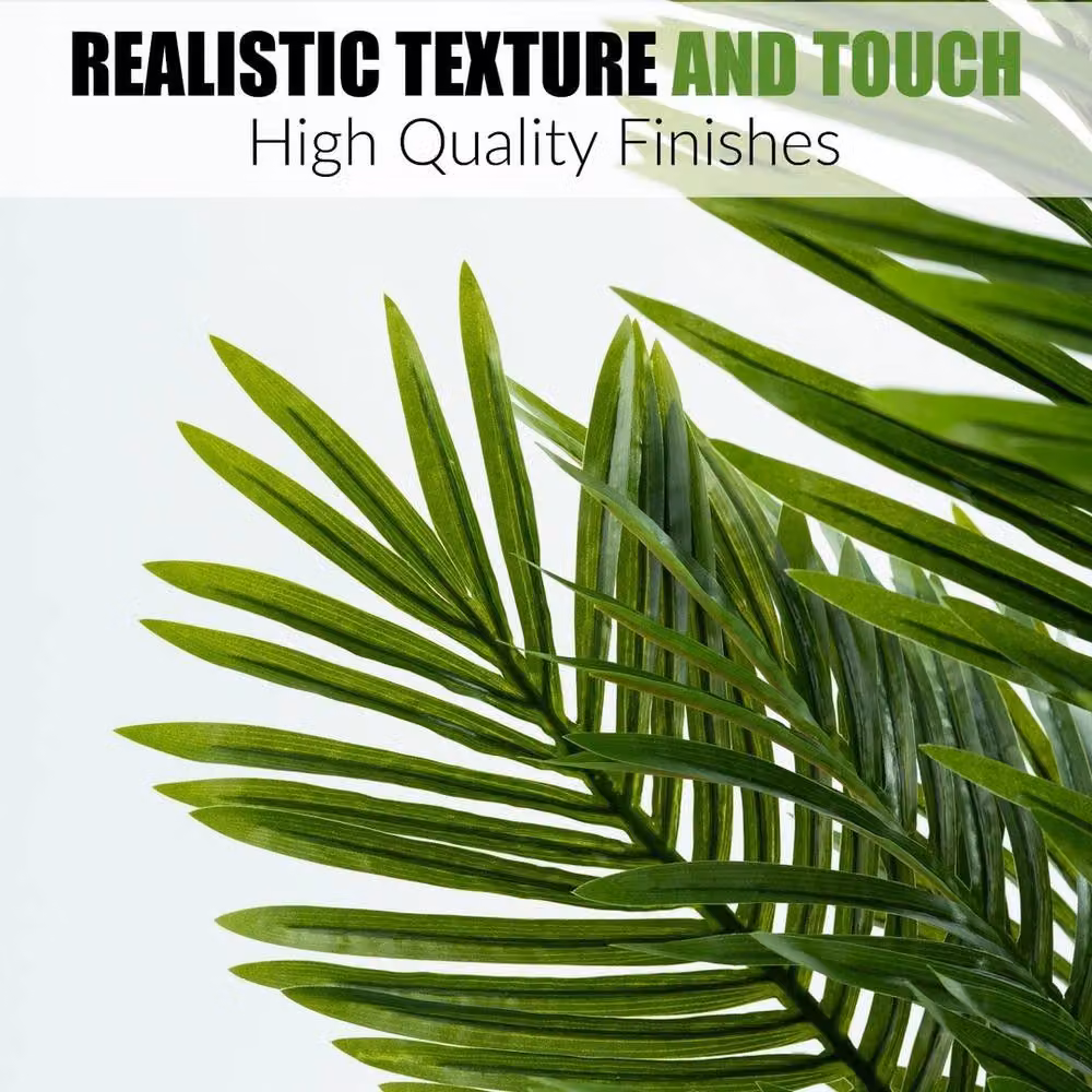 VOGREX Large Realistic Artificial Green Palm Tree for Home or Office Decor, Height: 150 cm – 4