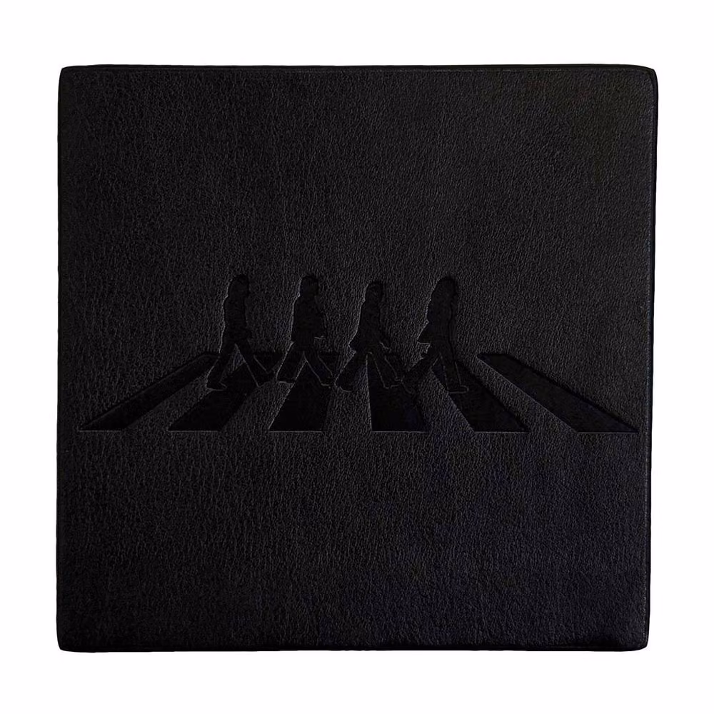 The Beatles Abbey Road Crossing Coaster Set, Pack of 4, Black Leather – 2