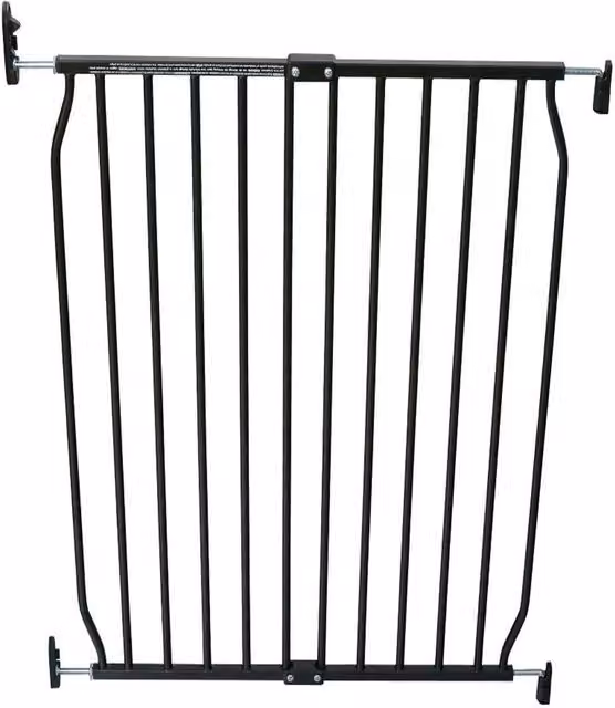 Safetots Extra Tall Eco Screw Fit Extendable Baby Gate for Doors and Stairs, Black, Width: 110 cm to 120 cm