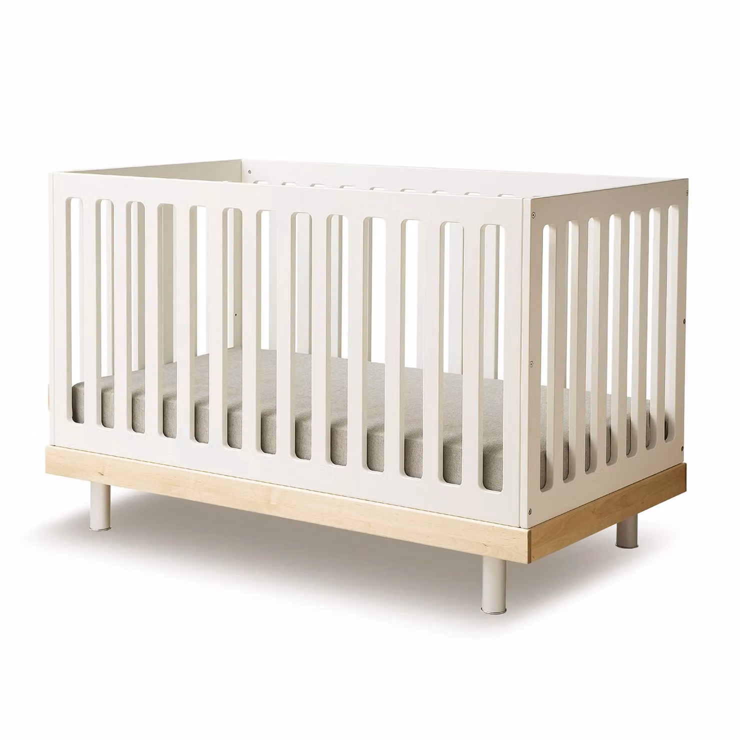 Oeuf NYC Classic Cot Bed in White and Birch Solid Wood – 2