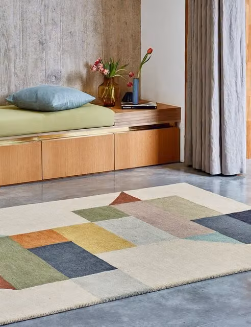 Asiatic Reef Multicolour Geometric Wool Rug