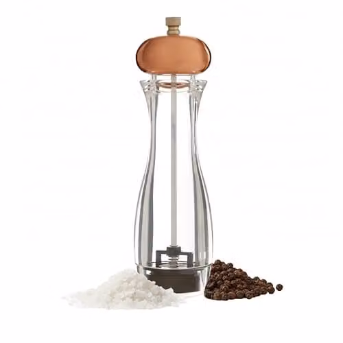 Premier Housewares Medium Salt and Pepper Mill in Clear and Copper – 1
