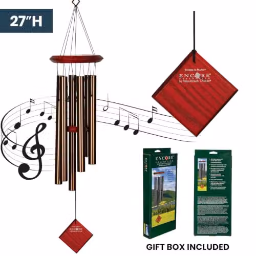 Woodstock Chimes Chimes of Pluto Windchime in Bronze Finish, H: 68.58 cm – 3