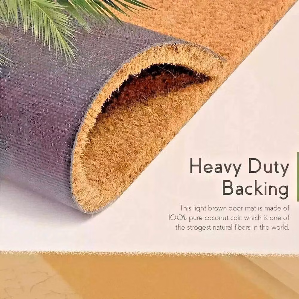 PAWNORA Heavy Duty Coir Entrance Mat in Brown, W/D: 100 x 100 cm – 2