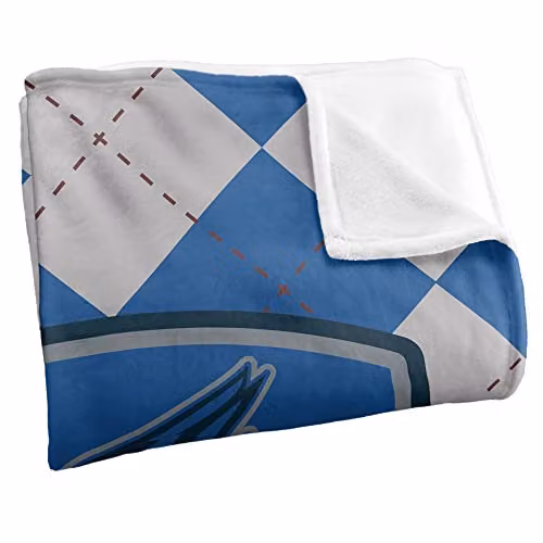 Warner Brothers Harry Potter Ravenclaw Plaid Sigil Fleece Blanket in White, Blue and Multicolour, W/D/H: 152 x 127 cm – 2