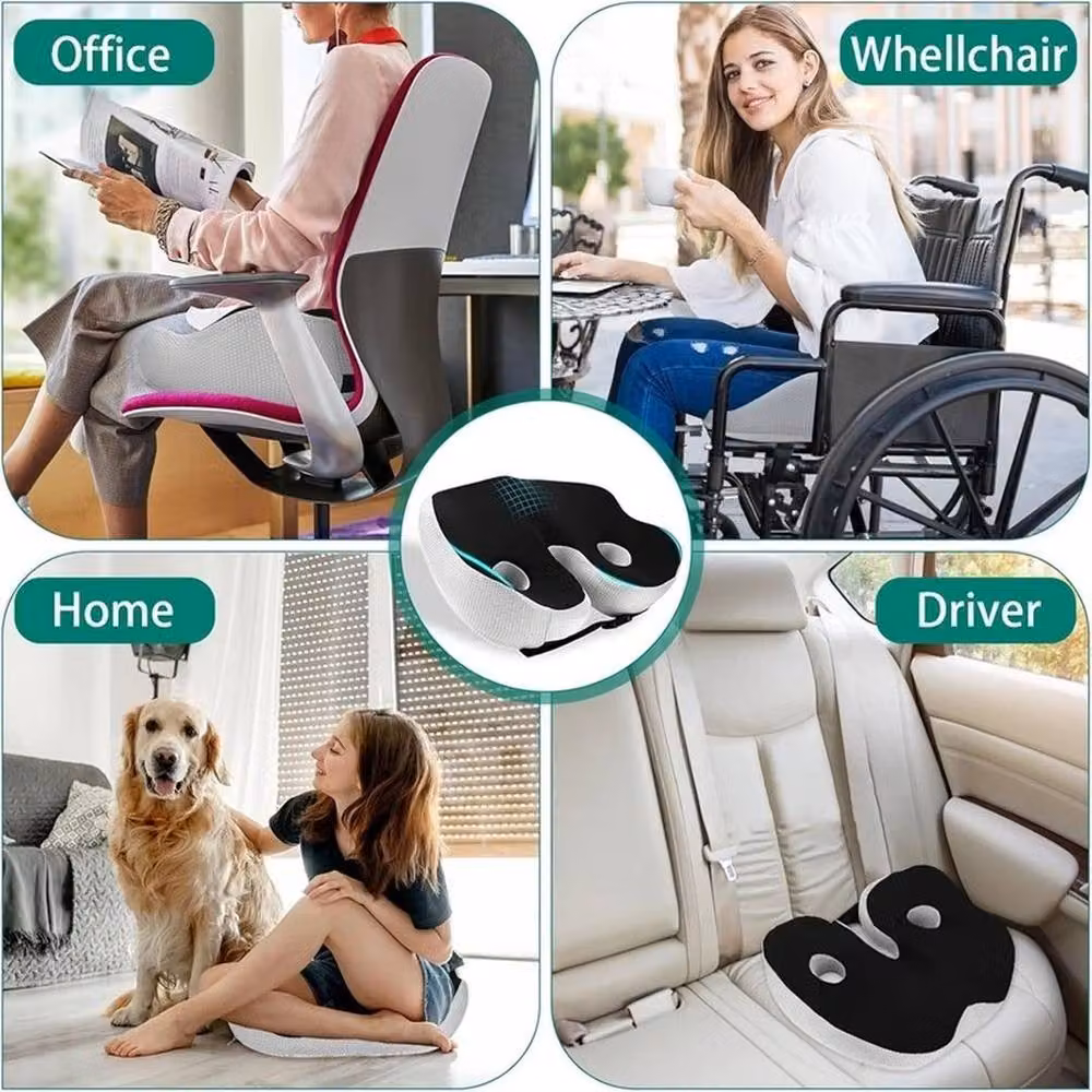PAWNORA Comfort Donut Ring Chair Seat Cushion Pillow in Black – 4