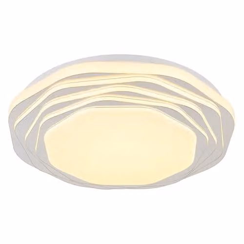 Globo Lighting LED Sphere Ceiling Light in White and Chrome, Dimmable, Diameter: 38 cm