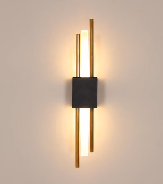 COMELY 10W Modern Acrylic and Metal Linear Wall Light in Black with Warm White 3000K LED – 1