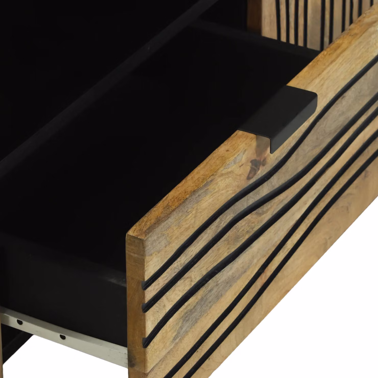 Berkfield Home Modern TV Cabinet in Brown Solid Mango Wood, W/D/H: 105 x 33.5 x 46 cm – 5