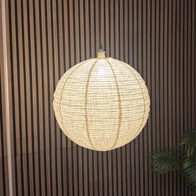 CGC Sybil White Linen Large Round Globe Easy Fit Hand Made Lampshade - Oatmeal