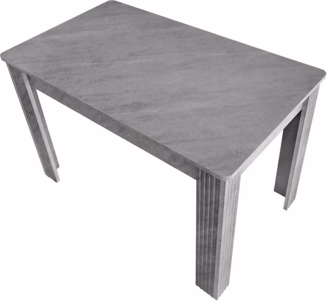 Kelvenix Modern Rectangular Wood Dining Table in Grey, W: 116 cm, D: 65 cm