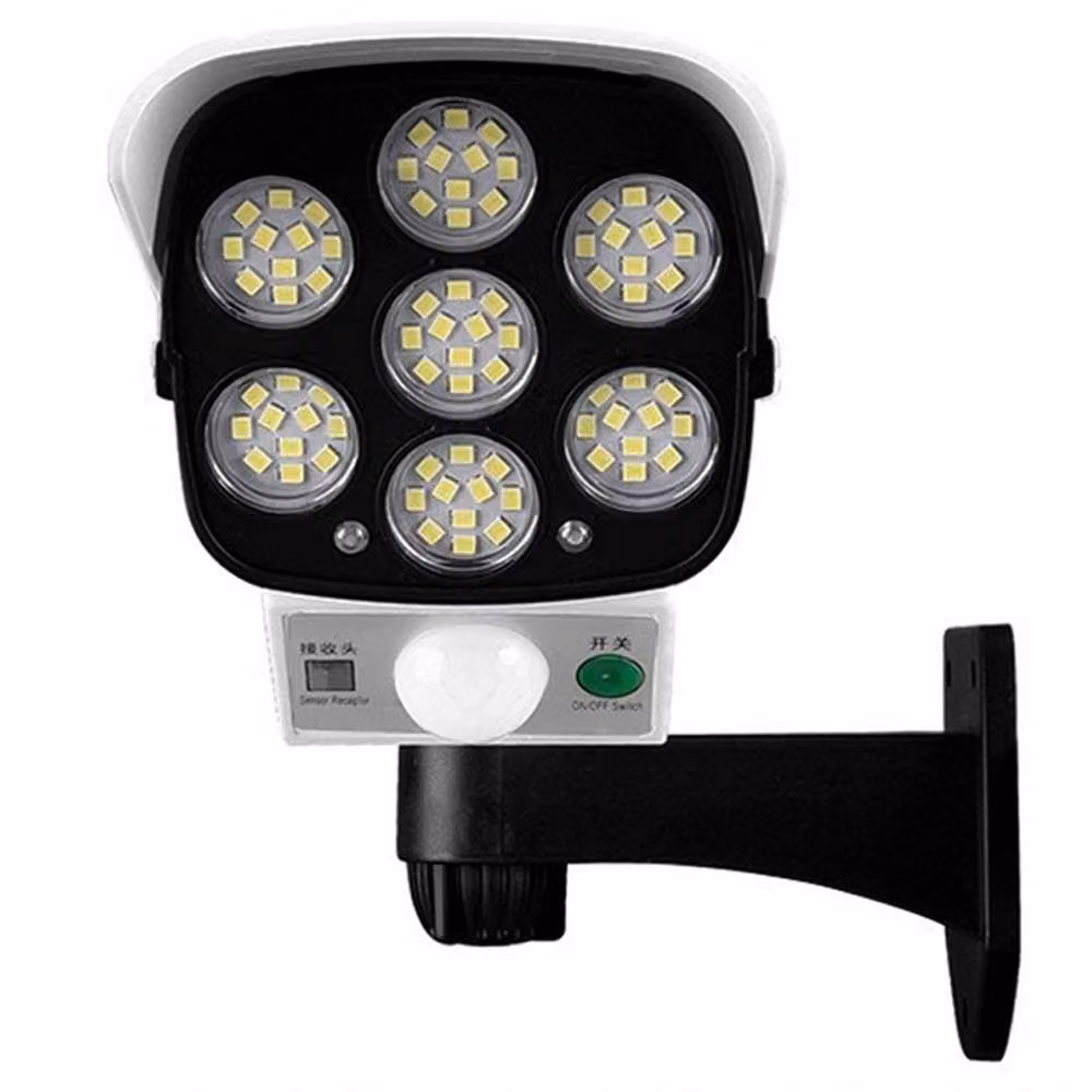Ventryn 3-Piece Solar LED Motion Sensor Outdoor Security Floodlights in White – 3