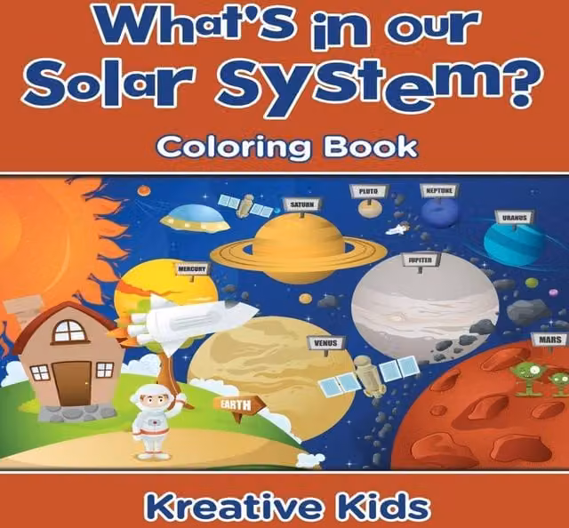 Kreative Kids What's in Our Solar System? Multicolour Children's Paper Coloring Book