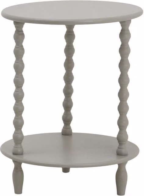 KDMD Camden Collection Round Metal Side Table in Matt Grey
