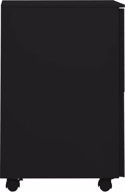Berkfield Home Mobile File Cabinet in Black Metal with Lock and Castors, W/D/H: 39 x 45 x 67 cm – 1
