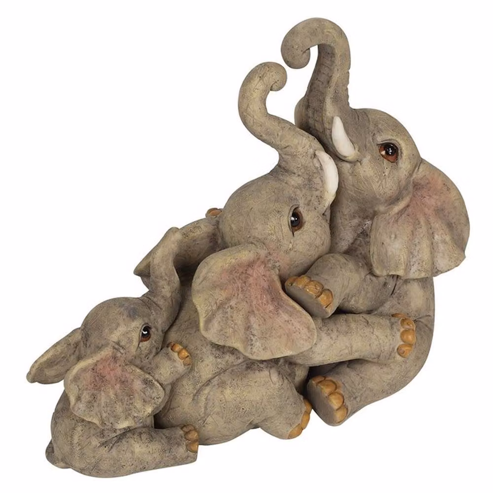 Uniqueful Elephant Family Ceramic Ornament in Grey – 2