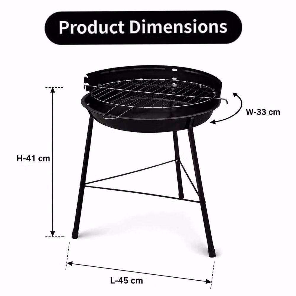 SPETLEK Portable Round Kettle Charcoal BBQ Grill in Black – 2