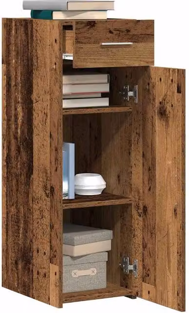Berkfield Home Rustic Old Wood Sideboard in Brown, W/D/H: 93 x 42.5 x 30 cm