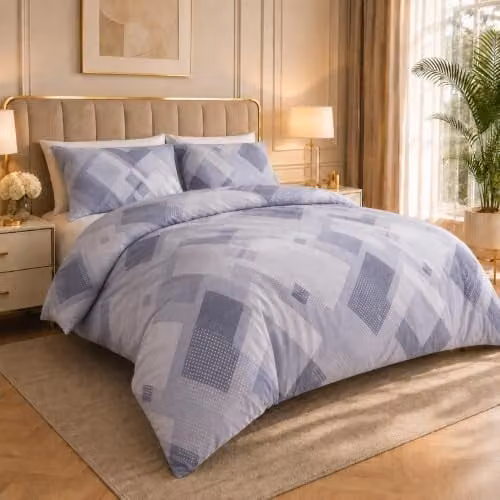 Grace Grey Microfibre Single Duvet Cover and Pillowcase Set, Reversible and Oeko-Tex Certified, W/H: 135 x 200 cm, Pillowcase: 50 x 75 cm