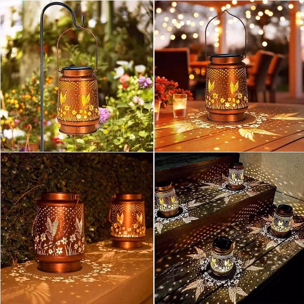EONLION Bronze Solar LED Hanging Garden Lanterns – 3