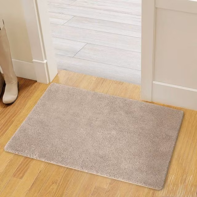 Marlow Non-Slip Washable Kitchen Floor Runner Rug Mat in Beige, W/D/H: 80 x 50 cm