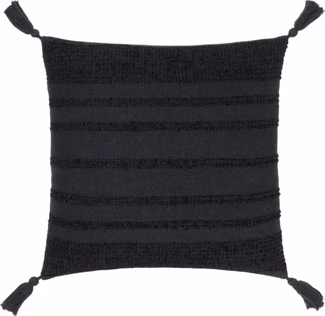 Make it a Home Larch Woven Square Cushion in Black and Blue Polyester